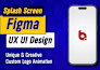 design unique and creative UI UX mobile app animated splash screens in figm